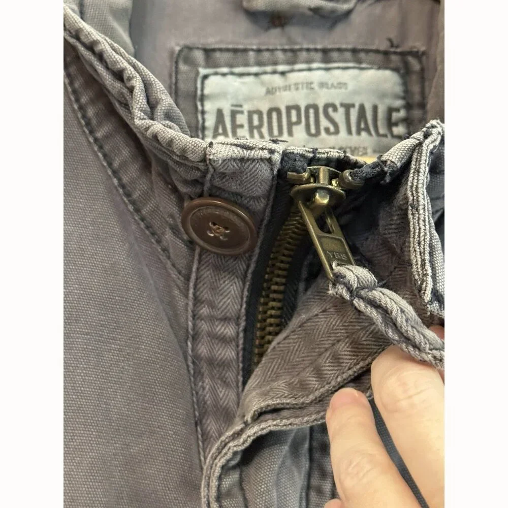 Aeropostale Men’s Upcycled 4 Pocket Utility Canvas Jacket Sz Large Urban Skate